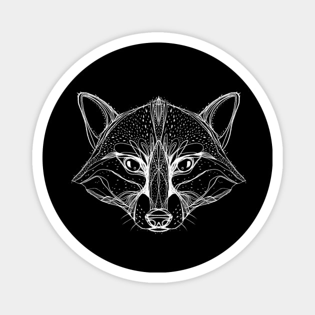 Raccoon Magnet by InkedinRed